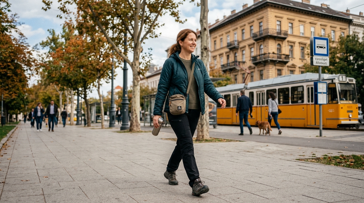 Séta ebédszünetben, aktív napközi mozgás